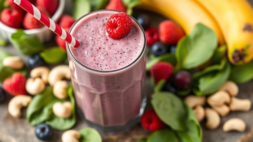 Berry Cashew n Coconut Smoothie