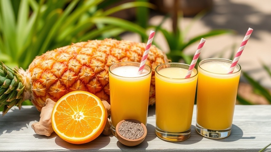 Ginger Pineapple Cold Relief Smoothie for 150 Calories