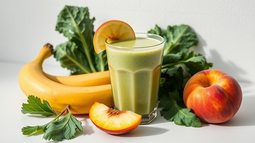 Peach Kale n Banana Smoothie