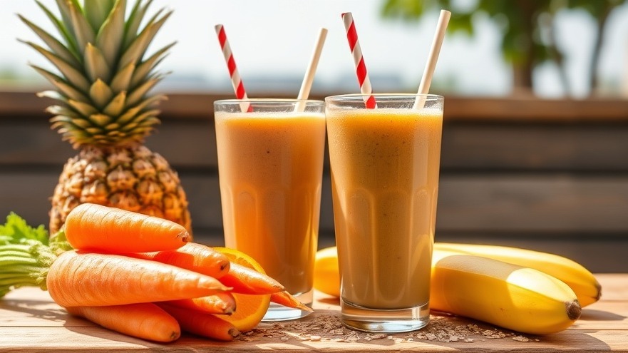 Pineapple Carrot Smoothie for Under 200 Calories