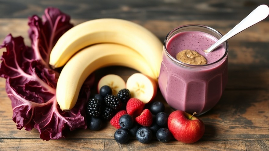 Berries n Almonds Purple Smoothie for Less Than 200 Cals