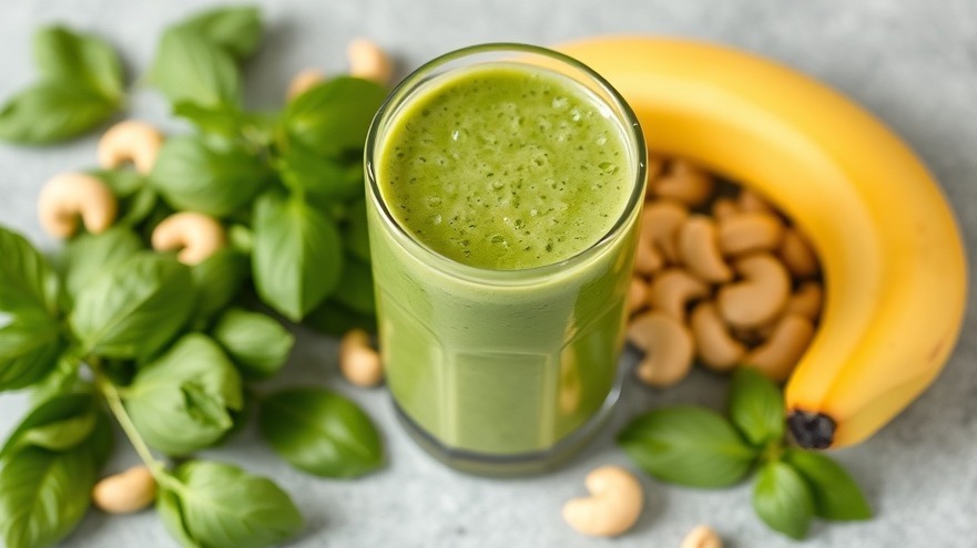 Banana Cashew Green Smoothie from 150 Cals