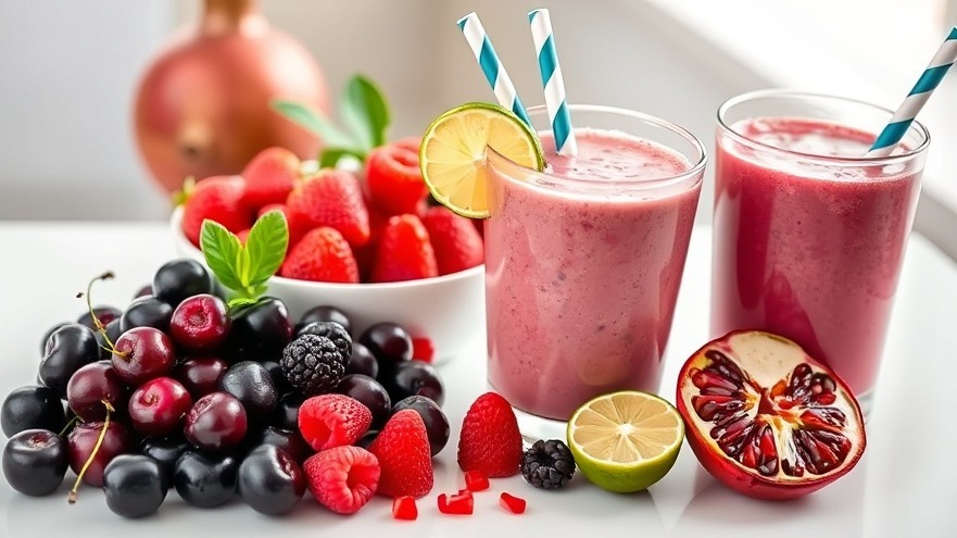 Berry Cherry Coconut Smoothie for 200 Calories