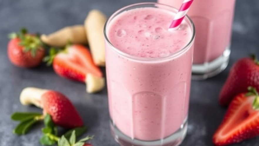 Strawberry Yogurt Ginger Smoothie