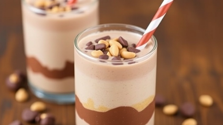Layered Chocolate Peanut Butter Smoothie