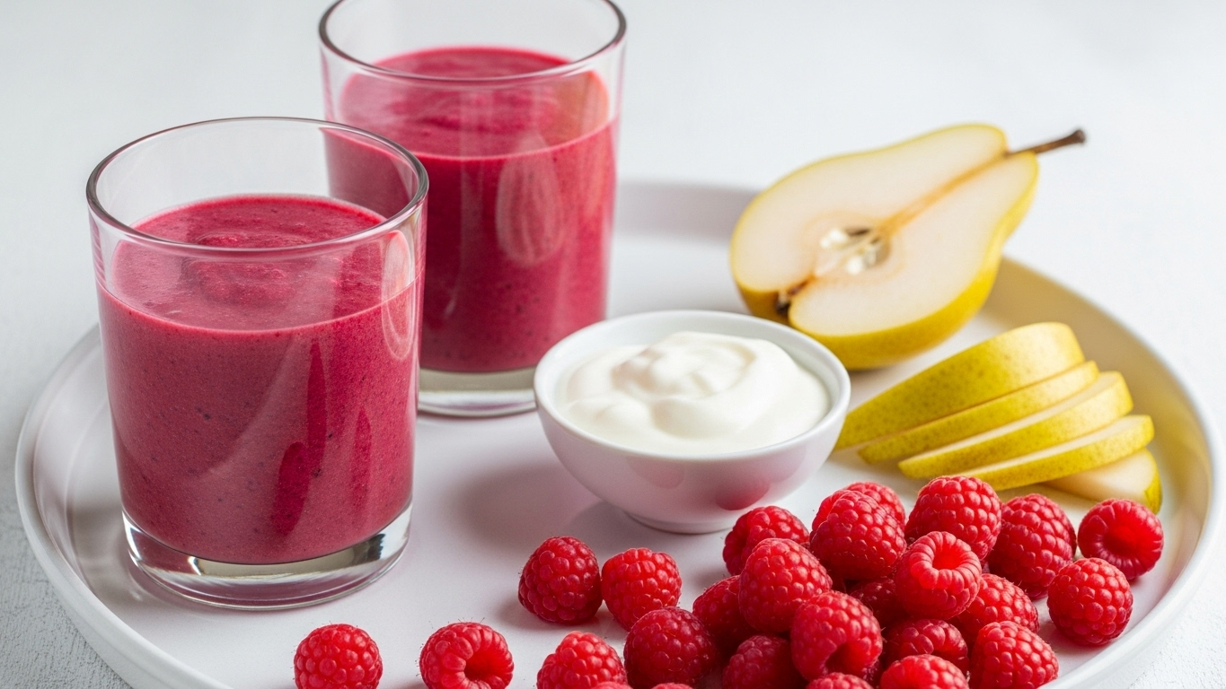 Yogurt Raspberry Pear Smoothie