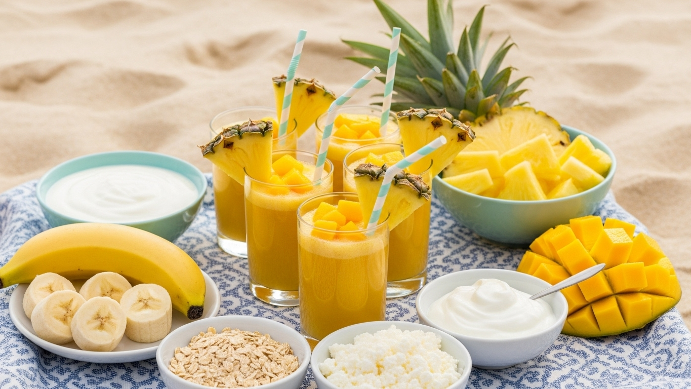 Pineapple Mango Tropical Smoothie from 145 Calories
