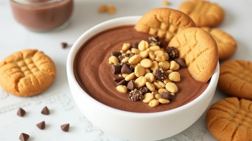 Chocolate Peanut Butter Smoothie Dessert with PB Cookies