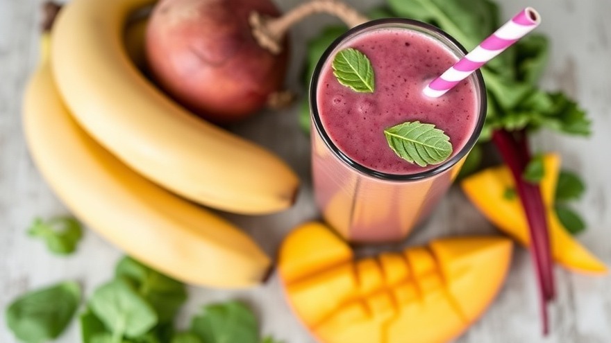 The Red Yellow and White Smoothie that’s Really a Green Smoothie