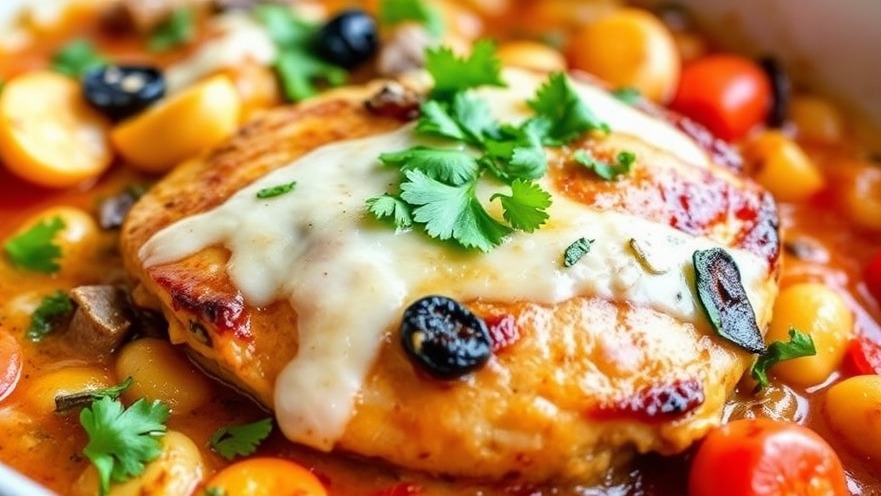 Quick low-carb meals: delicious low carb Mediterranean Chicken Bake.