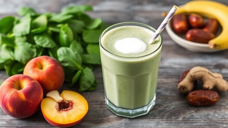 Peach Ginger Coconut Smoothie for Just 190 Calories