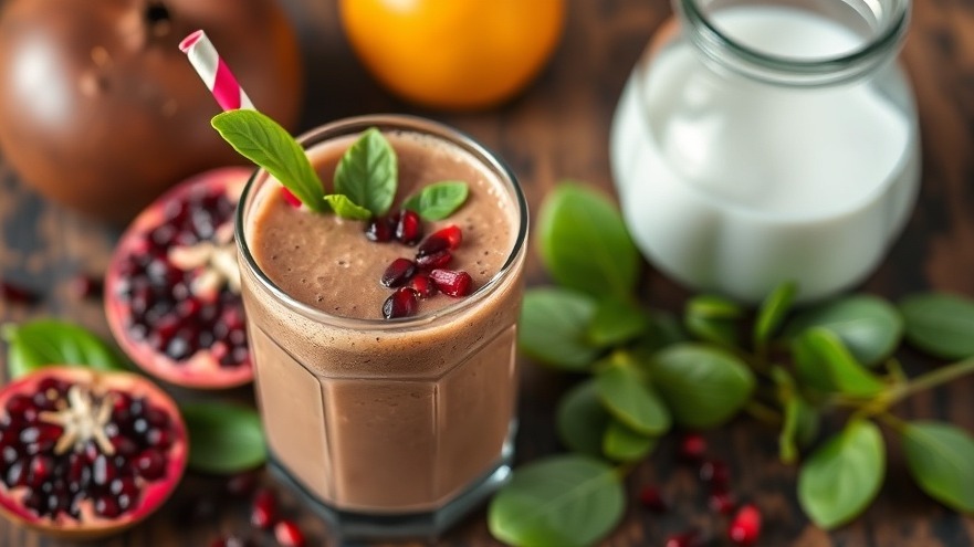 Pomegranate Mango Coconut Smoothie