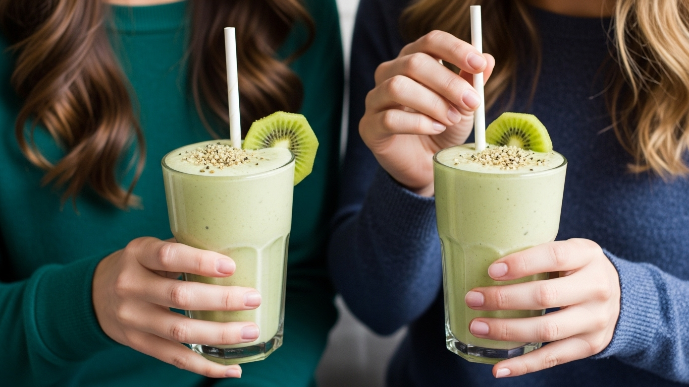 Banana n Kiwi Green Smoothie for Just 200 Calories