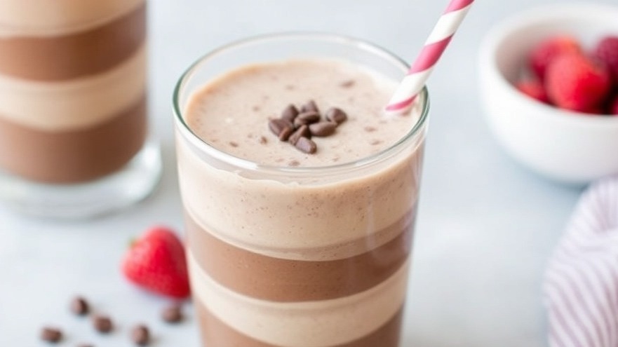 Layered Chocolate Peanut Butter Smoothie