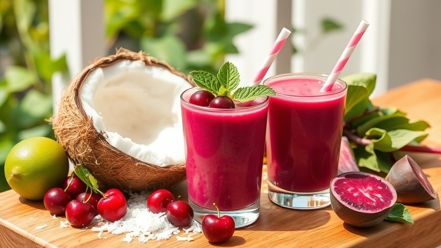 Cherry Coconut Lime Smoothie for Under 200 Calories