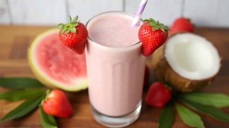 Caroline’s Guava, Strawberry and Coconut Smoothie