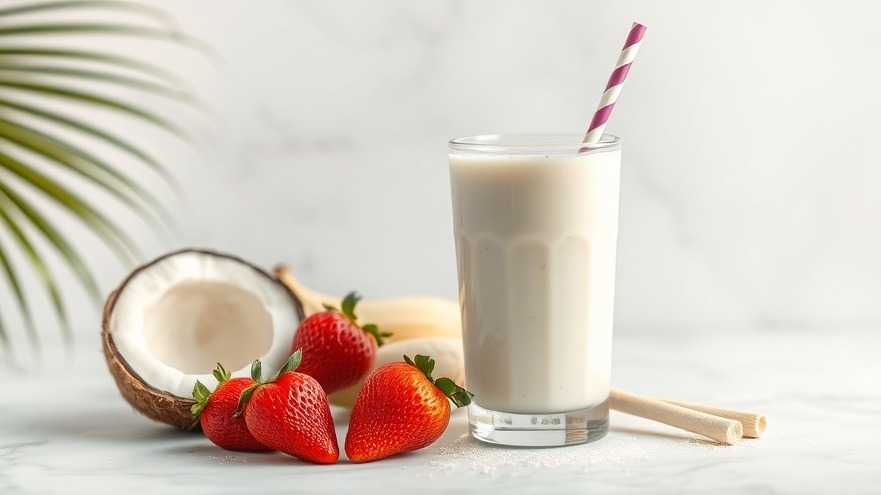 4-Ingredient Coconut Strawberry Smoothie