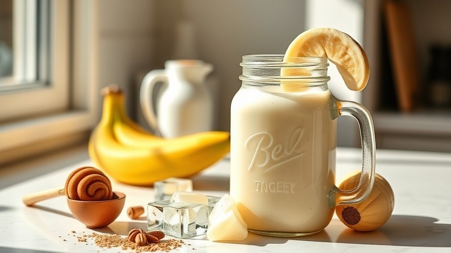 Honey Banana Smoothie With Nut Meg Spice