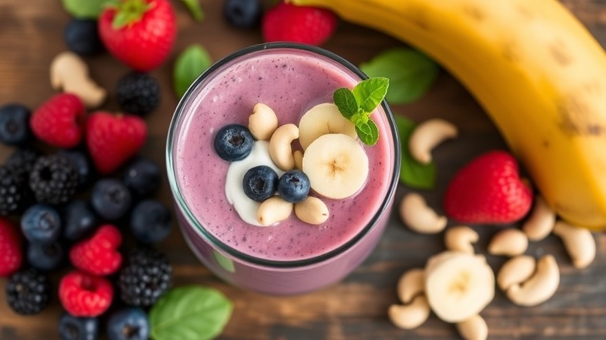 Berry Cashew n Coconut Smoothie