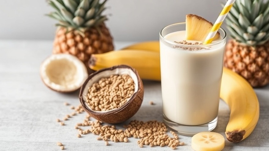 4-Ingredient Tropical Hemp Heart Smoothie