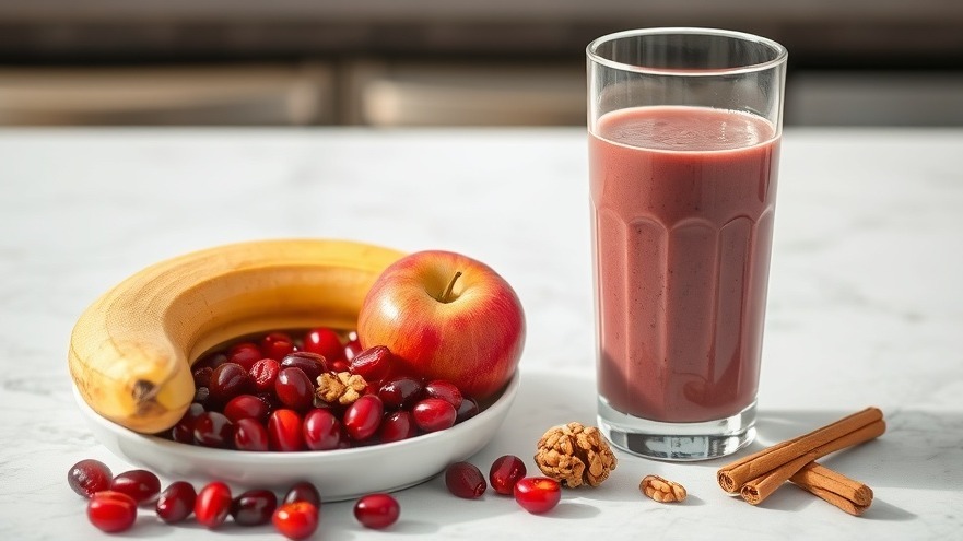 Banana Cranberry and Walnut Smoothie