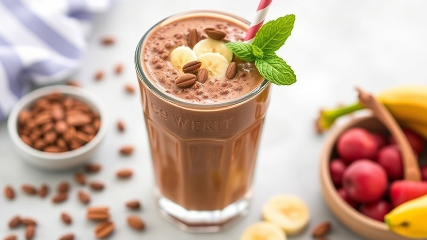 Chocolate Banana Almond Chia Smoothie