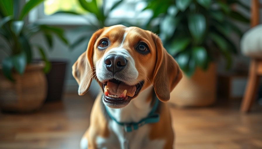 Beagle dog enjoying the best dental chews for dogs.