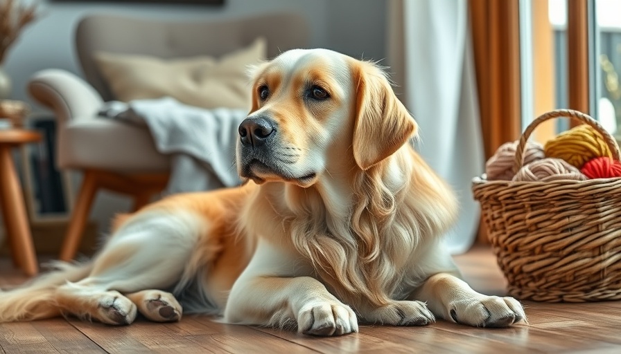 Golden retriever resting in a cozy living room - Best Dog for Senior Adoption
