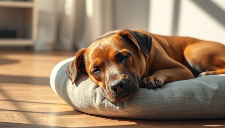 Serene dog sleeping peacefully indoors with sunlight streaming in.