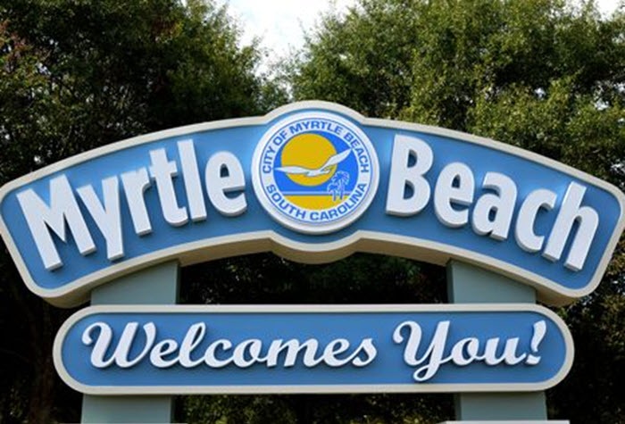 Welcoming Myrtle Beach neighborhood entrance best neighborhoods to live in myrtle beach for families