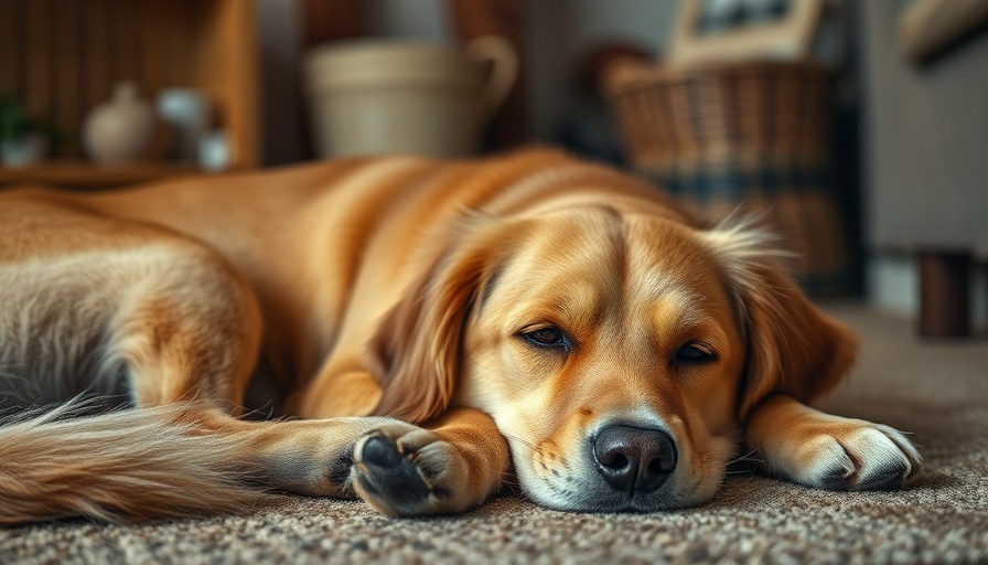 Adopt a former service dog relaxing in a cozy home setting.