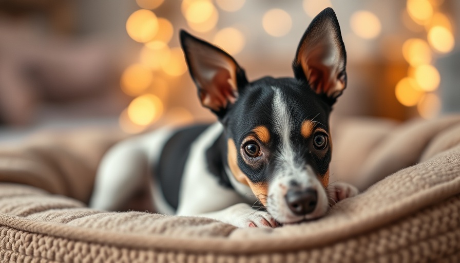 Adorable Rat Terrier relaxing indoors, Rat Terrier Rescue Adoption Guide.