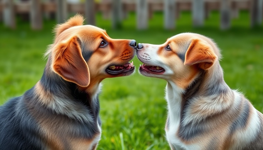 Friendly dogs playing for the Double Dog Dare Rescue mission