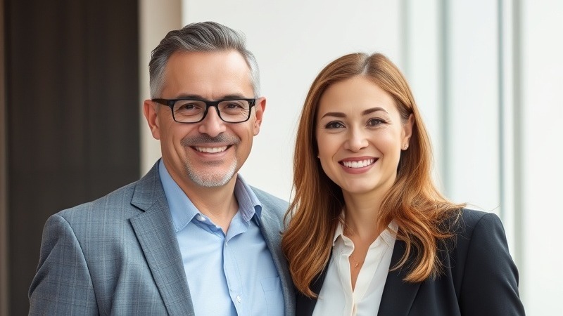 Happy business couple