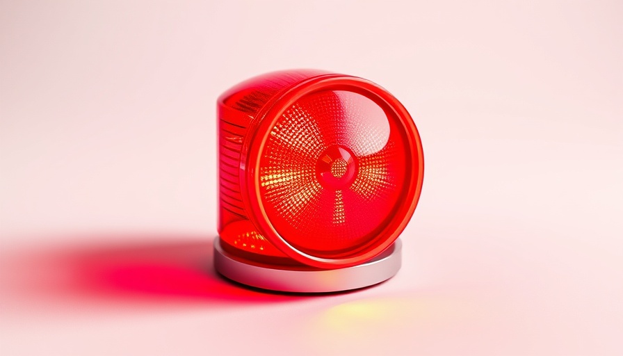 Bright red emergency siren symbolizing urgency