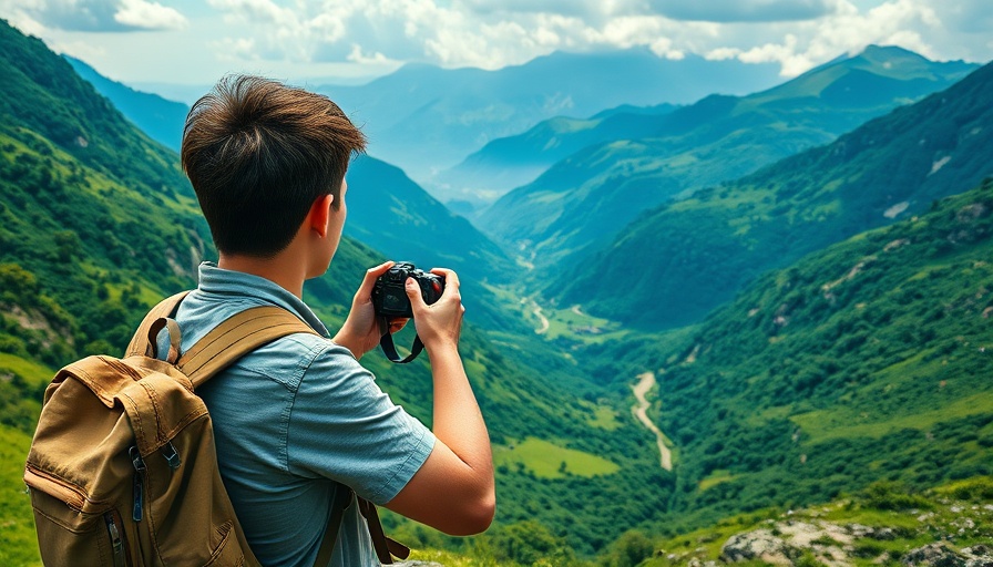 Backpacker in mountains using phone, Budget Travel Strategies