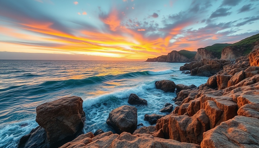 Breathtaking Yilan coastline during sunrise, capturing the natural beauty ideal for things to do in Yilan explorations.