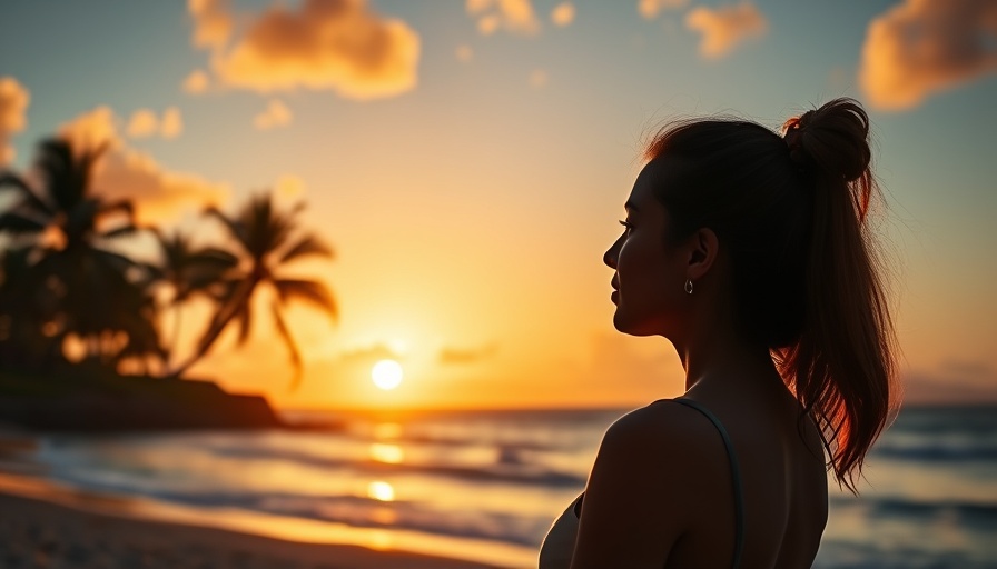 Things to do on the Big Island of Hawaii: Woman watches sunset on beach