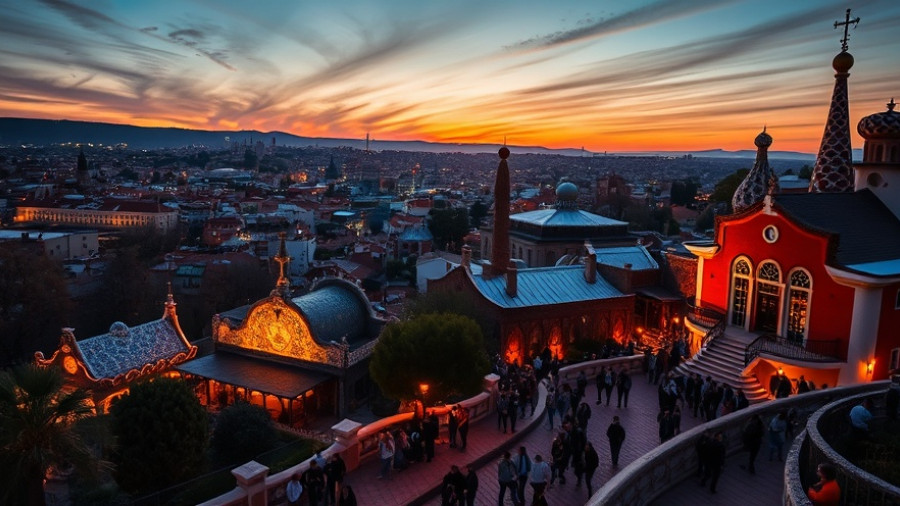48 hours in Barcelona itinerary: Evening view of Park Güell