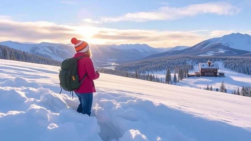 Coolcationer travelers enjoying snow activities instead of sun vacations.