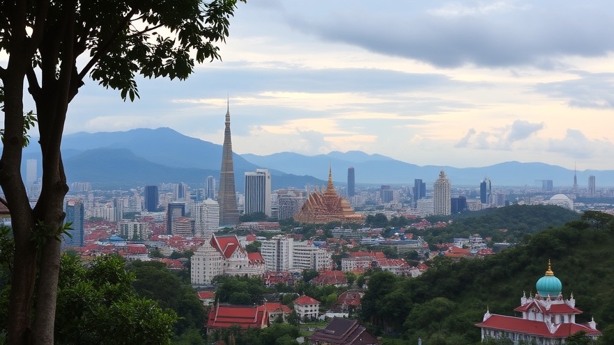 Scenic view of Chiang Mai, Thailand showcasing lush greenery and mountains.