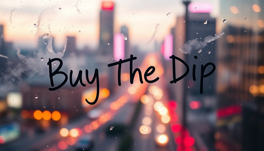 Buy The Dip message on glass symbolizing High Yield Funds Investment Opportunities.