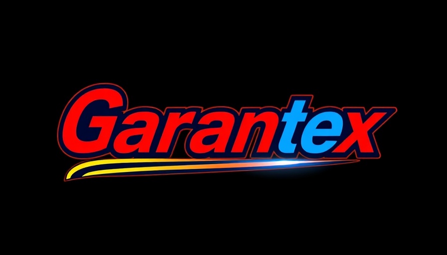 Garantex logo with dynamic colors and caution design