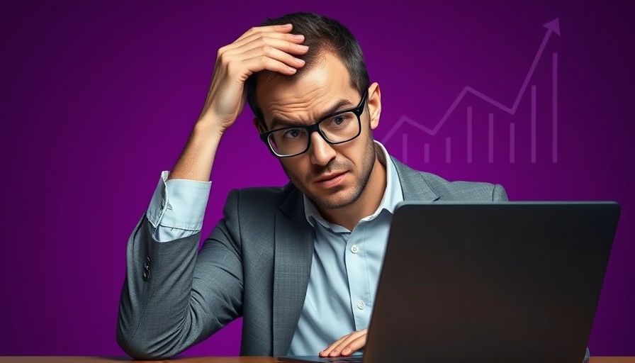 Frustrated businessman with text 'Prices fall! But assets don't!'