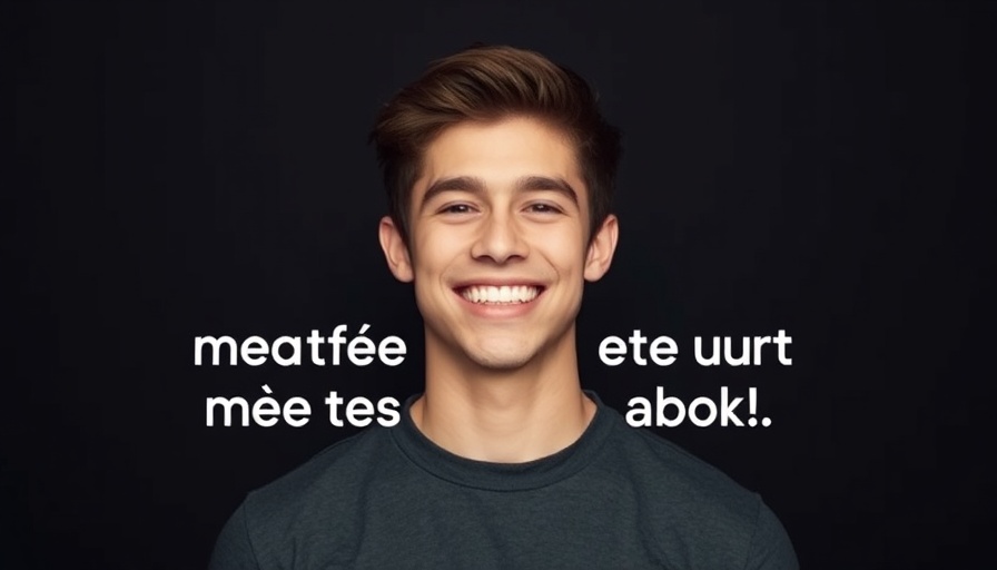 World Chat Messaging App promotional quote with smiling male.
