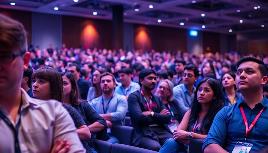 Engaged audience at a 2025 technology conference on Bitcoin.