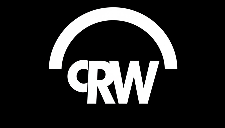 CRW logo, minimalistic white text on black background.