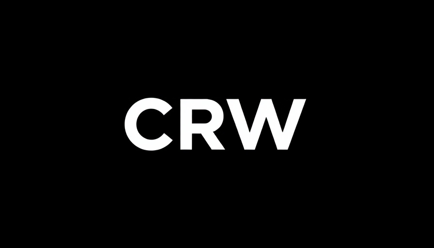 Bold 'CRW' logo on black background