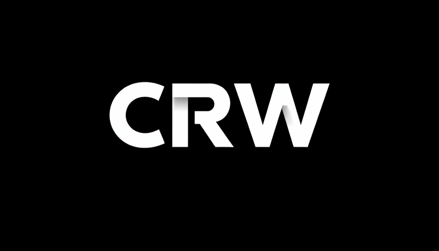 Minimalistic black and white CRW logo design.