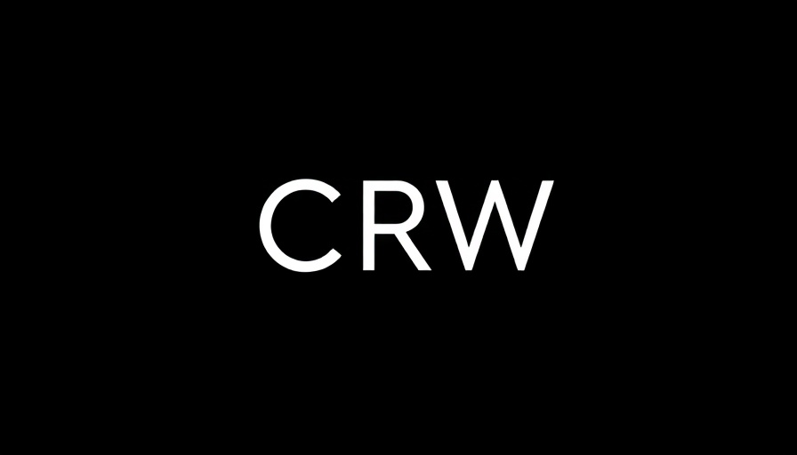 CRW logo in white on black background, minimalistic design